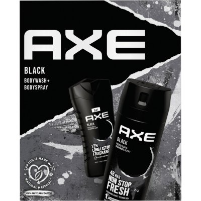 Axe Black Frozen Pear & Cedarwood deodorant a telový sprej 150 ml + Frozen Pear & Cedarwood sprchový gél 250 ml kozmetická sada