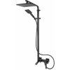 FDesign Origio sprchová súprava nástenná s dažďovou sprchou čierna FD5-ORG-7U-22