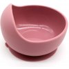 Malý Ježko Detská silikónová miska MODERN - Old Rose