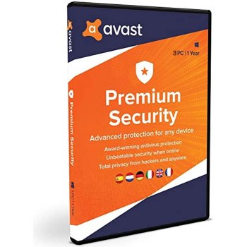 AVAST PREMIUM SECURITY 3 lic. 12 mes.