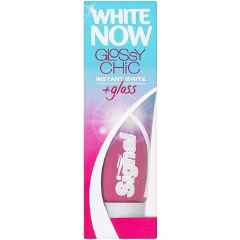 Signal White now Glossy Chic bieliaca zubná pasta s okamžitým účinkom a leskom 50 ml