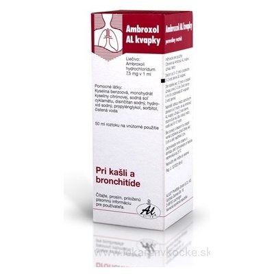 Ambroxol AL kvapky gtt por (fľ.skl.hnedá) 1x50 ml