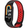 Xiaomi Mi Smart Band 8/9 náhradný náramok - Športový priedušný perforovaný Čierno červená MBSCZ-SPP802