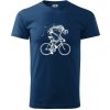 Gravel Bike - kostra - Klasické pánske tričko vyššej gramáže - 2XL ( Polnočná modrá )