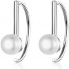 For Silver Geometrické náušnice s Shell Perlou - Striebro 925