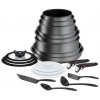 Tefal | Tefal - Sada riadu 20 ks INGENIO DAILY CHEF ON čierna | GS0819