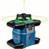 BOSCH GRL 650 CHVG zelený rotačný laser (laserový prijímač LR 65 G, držiak RB 60, diaľkové ovládanie RC 6, nástenný WM 6