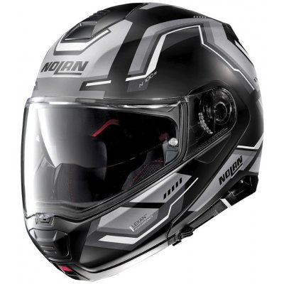 Moto helma Nolan N100-5 Upwind N-Com P/J Flat Black - XXL (63-64)