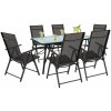 Súprava záhradného nábytku Nadin 6+1 čierna