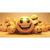 Gordon H89 Plážová osuška rýchloschnúca z mikrovlákna, Emoji, 100 x 180 cm