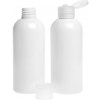 Plastová fľaša, biela, flip top priehľadný, 300 ml