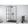 BESCO - Walk-in sprchová zástena EXCEA - FARBA rámu - Čierna, Rozmer A - 100, Rozmer B - 90, Rozmer C - 190, Smer zatvárania - Univerzálne Ľavé / Pravé, Výplň - Číre bezpečnostné sklo - 8 mm BCEXCEA90