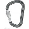 Petzl WILLIAM SCREW LOCK karabína, sivá