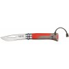 Zatvárací nôž Opinel VRI N°08 Inox Outdoor Farba: červená