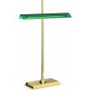 FLOS Goldman LED Brass/green F3440044 (Moderná talianska stolíková lampa s USB portom.)