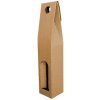 Krabica na víno, HNEDÁ, 1 fľaša, 300x80x80mm, bal. 10 ks