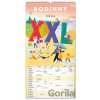 NOTIQUE Nástěnný Rodinný plánovací XXL 33 x 64 cm 2026