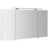 Sapho RIWA GALERKY RIWA galérka s LED osvetlením, 3x dvierka, 121x70x17cm, biela lesk RIW120-0030