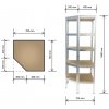 Matabro Regál 700 x 700 x 1800 mm 5 polic MB-SH03