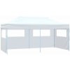 vidaXL Profesionálny skladací párty stan+4 steny 3x6 m, oceľ, biely