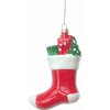 Textilomanie Závesná vianočná ponožka SNOW SOCK 12 cm - viac farieb Farba: Svetlosivá