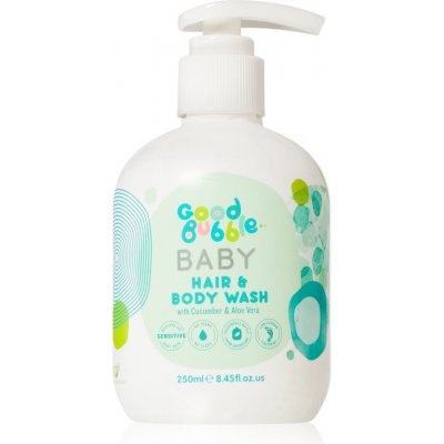 Good Bubble Baby Hair & Body Wash umývacia emulzia a šampón pre deti od narodenia Cucumber & Aloe vera 250 ml
