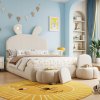 Poschodová posteľ Arhatreya moderná 140 x 200 cm béžová