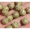 Pro Háčkování Shamballa korálek 10 mm zlatý