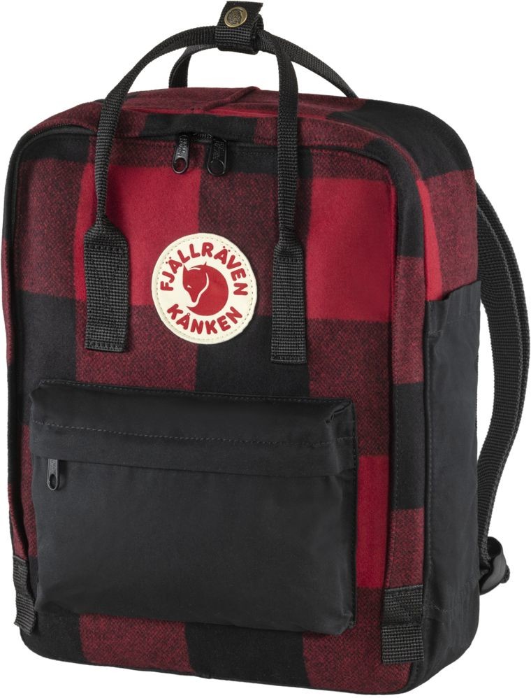 Fjällräven Kånken Re Wool Red Black 16 l