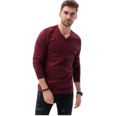 Ombre T-shirt LS 136 V8 burgundy červené