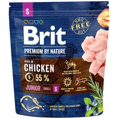 Brit Premium by Nature granuly Junior S kura 1 kg