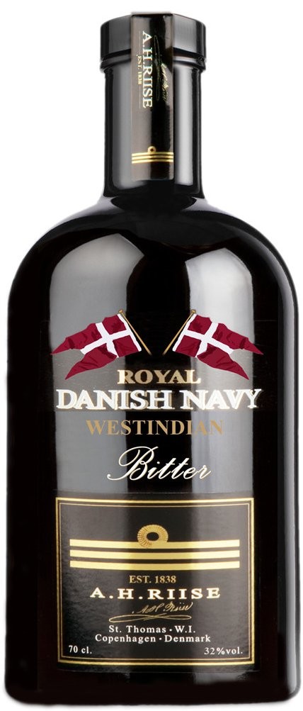 A.H.Riise Royal Danish Navy Bitter 32% 0,5 l ( čistá fľaša )