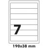 ETR01005409A4100 samolepiace etikety R0100.5409, 190 x 38 mm, 7 etiket, A4, 100 listů