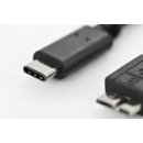 Digitus AK-300137-010-S USB 3.1 Type-C připojovací, typ C na mikro B, m / m, 1,8m, černý