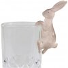 Chic Antique Dekorácia zajačik na pohár Hare Latte - 6*2,5*11 cm - Chic Antique