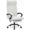 Luxusné kancelárske kreslo HC-1030 biele z ekokože