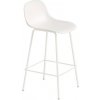 Muuto Fiber Stool 65cm s opierkou tube base + natural white