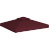 vidaXL Pavilónová strešná plachta s komínovým prieduchom 310 g/m² 3x3 m Vínovo červená