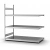 Regál so širokými policami z ocele, prídavné pole, 3 úrovne, police š 2000 mm, 2020x835x2000 mm