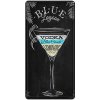 Ceduľa značka Blue Lagoon drink 30,5cm x 15,5cm Plechová tabuľa