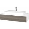 Dreja Kúpeľňová skrinka MODULE SZZ 100 umývadlo Glance - N01 Biela lesk / D25 Teak