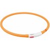 Svietiaci obojok TRIXIE FLASH USB SHINING COLLAR XS-XL oranžová