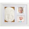 Tiny Memories Súprava na odtlačok bábätka v drevenom rámiku, trojrámik, darčeková súprava, biely 8596309431826