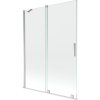 Mexen Velar, 2-krídlová posuvná vaňová zástena 130 x 150 cm, 8mm číre sklo, chrómový profil, 896-130-000-01-01