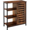 tectake 404760 komoda 71x32x82cm - industriálne drevo tmavé, rustikálne, pánt dverí vpravo