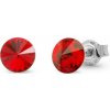Náušnice červené Rivoli so Swarovski Elements Sweet Candy Studs K1122SS29LSI light siam 6 mm