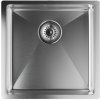 Klarstein TitanSteel Kuchynský drez 45 x 45 cm (DxŠ) s povrchom odolný voči hrdzi, poškriabaniu a teplu (SIK1-TitanSteel-4040)