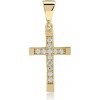 Lillian Vassago Zlatý prívesok Krížik so zirkónmi LLV11-GP084Y