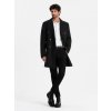 Ombre Clothing pánsky dvojradový kabát Touray čierna