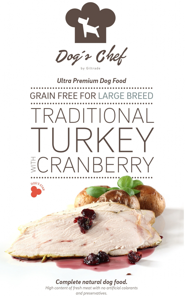 Dog\'s Chef Traditional Turkey with Cranberry for Large breed 2 kg